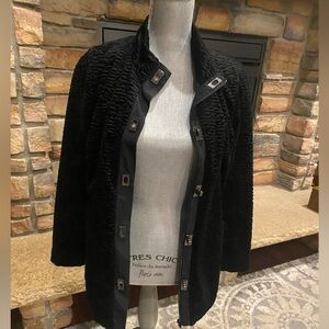 CaBi Carol Anderson By Invitation Lack Textured Jacket Size S Turn Lock Lined
